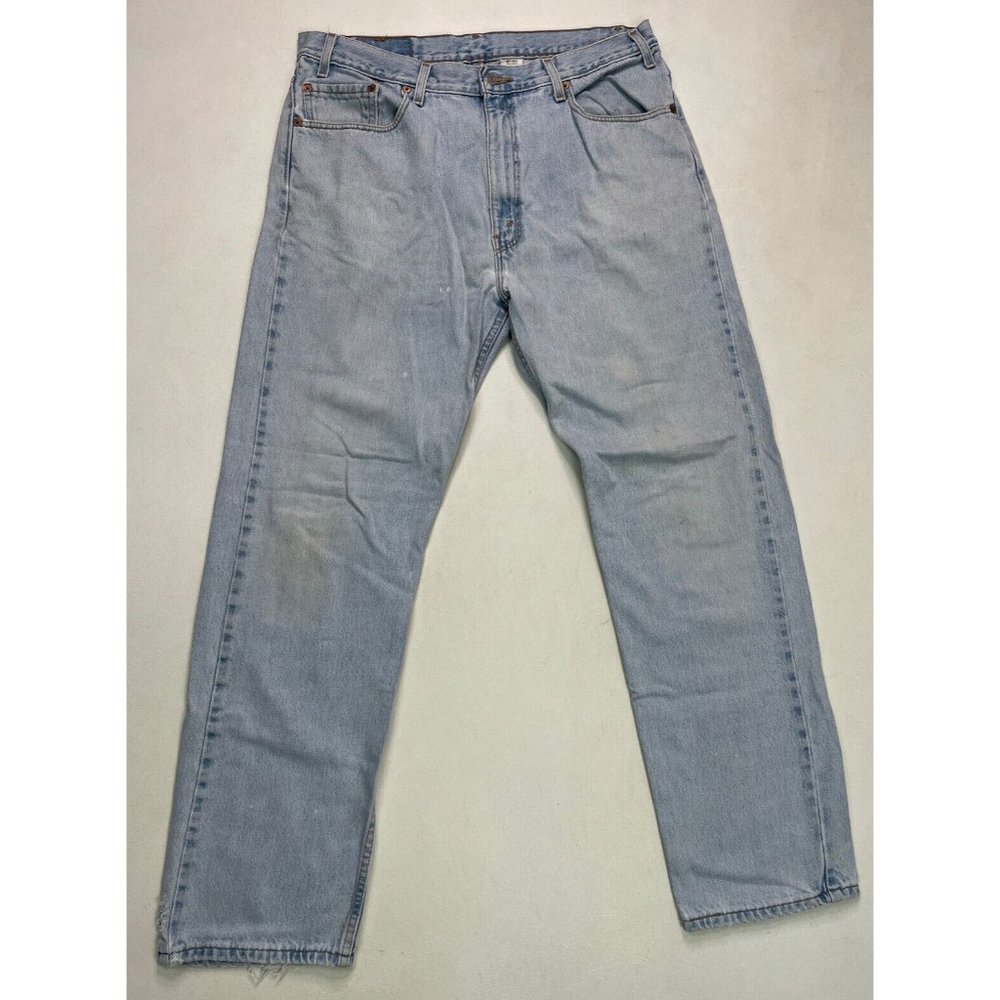 VINTAGE Levi's 505 Straight Denim Jeans Men Size 35 X 32 Blue USA Tag Size 38x32